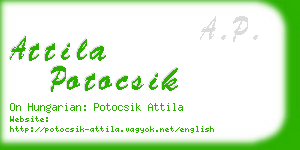 attila potocsik business card